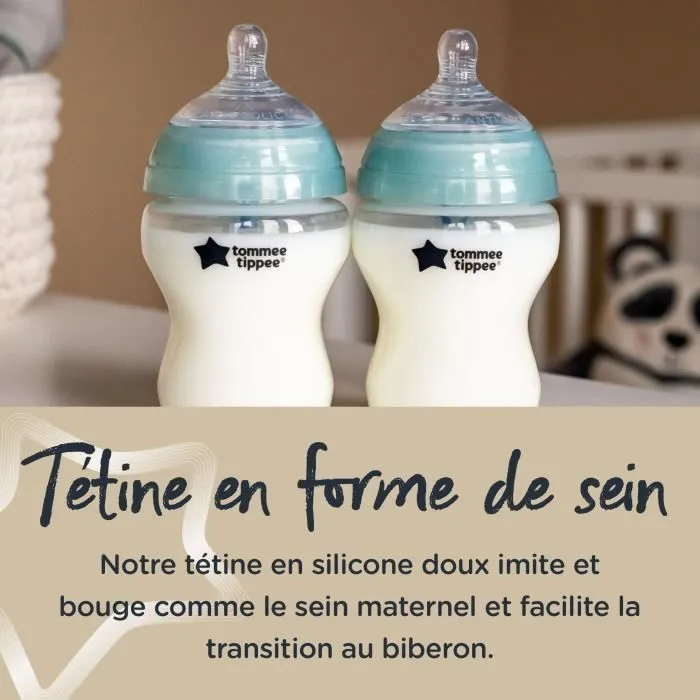 TOMMEE TIPPEE Biberon Anti colique avancé, lot de 2, 260ml-5