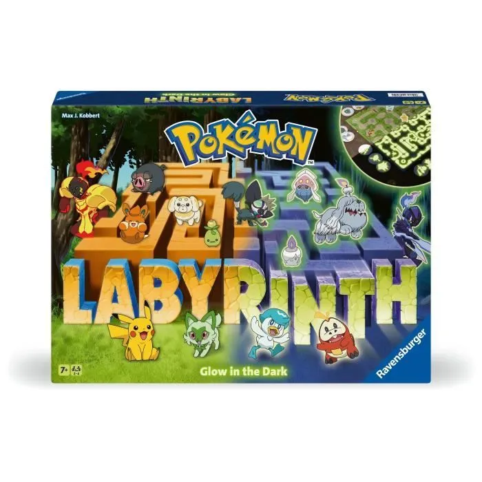 Labyrinthe Pokémon, Jeu de société classique, Glow in the Dark, Pour Enfant et Famille, Dès 7 ans, 22705, Ravensburger-0