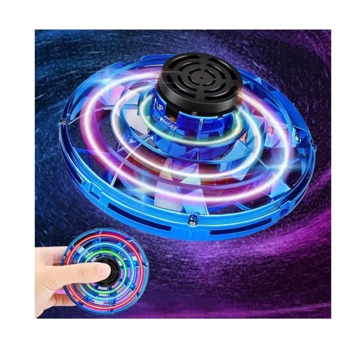Spin Drone, Spin Mini UFO Fly, Flying Spinner Ledzfly Flay UFO Nova, Disque Volant Cgtolos Miniufo Drone, Hand Spinner Volant, Jouet-0