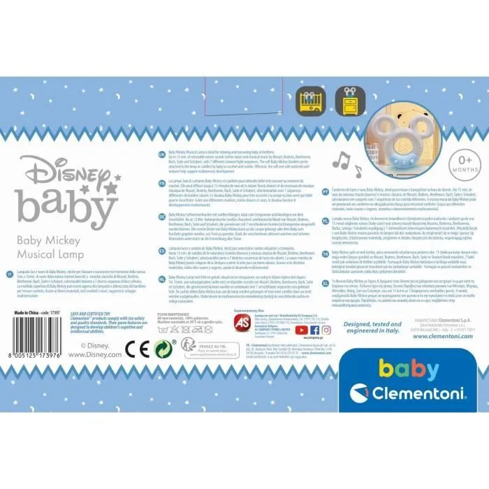 Projecteur interactif Baby Mickey - Clementoni - Sons blancs et musique classique - Garantie 2 ans-3