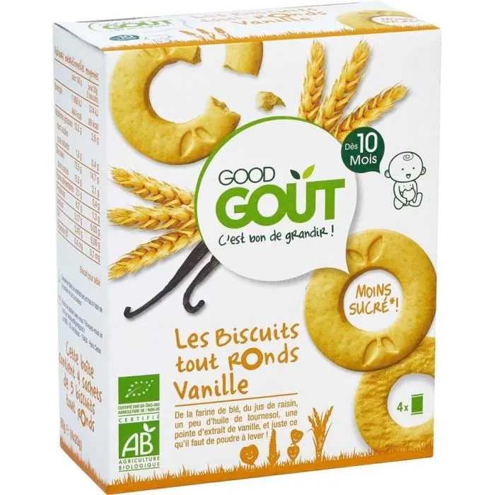 Good Goût Biscuits Tout Ronds Vanille +10m Bio 80g-0