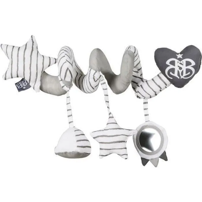 ROBA Jouet d'Éveil Spirale Rock Star Baby 3 pour Lit Bébé, Poussette ou Portique - Anthracite / Blanc-0