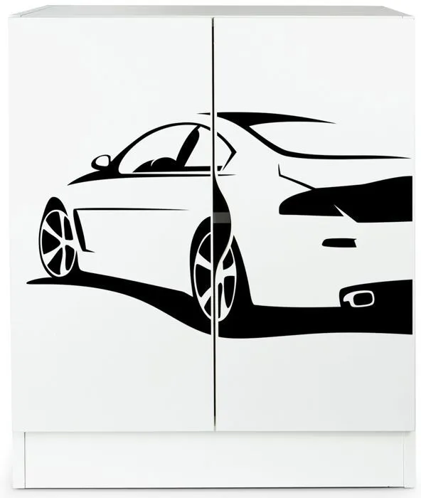 Armoire fonctionnelle  - Roma - Meubles pour enfants, commode au design magnifique Voiture-0