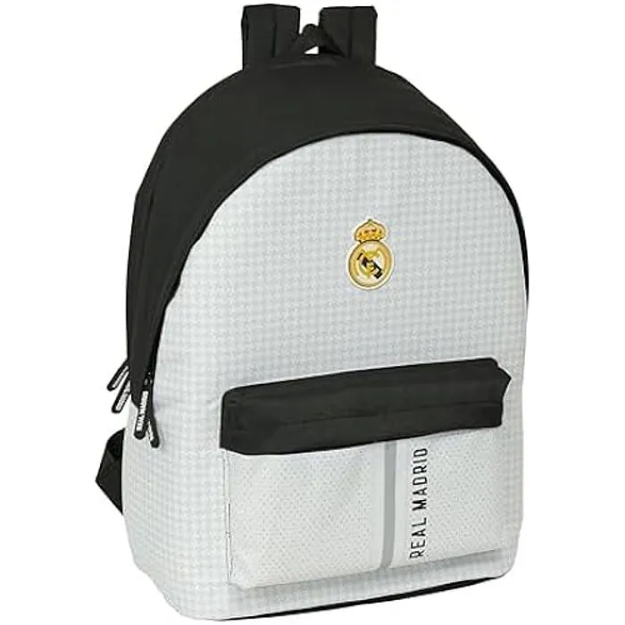Sac à dos pour ordinateur portable 15,6" Real Madrid 1ère équipe - SAFTA - Blanc - Sport-0