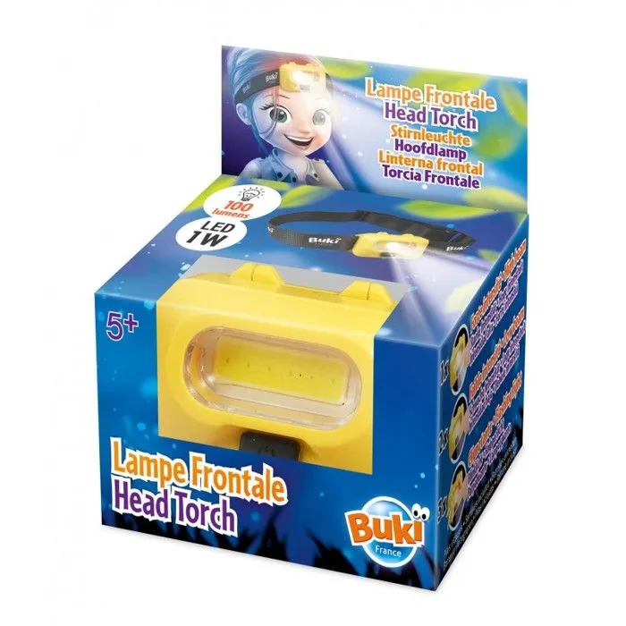 Lampe frontale - Buki France - Enfant - 100 lumens - 3 modes - Élastique ajustable-1