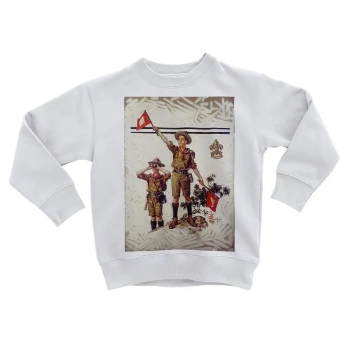 Sweatshirt Enfant Boy Scouts Peinture Norman Rockwell Etats Unis-0