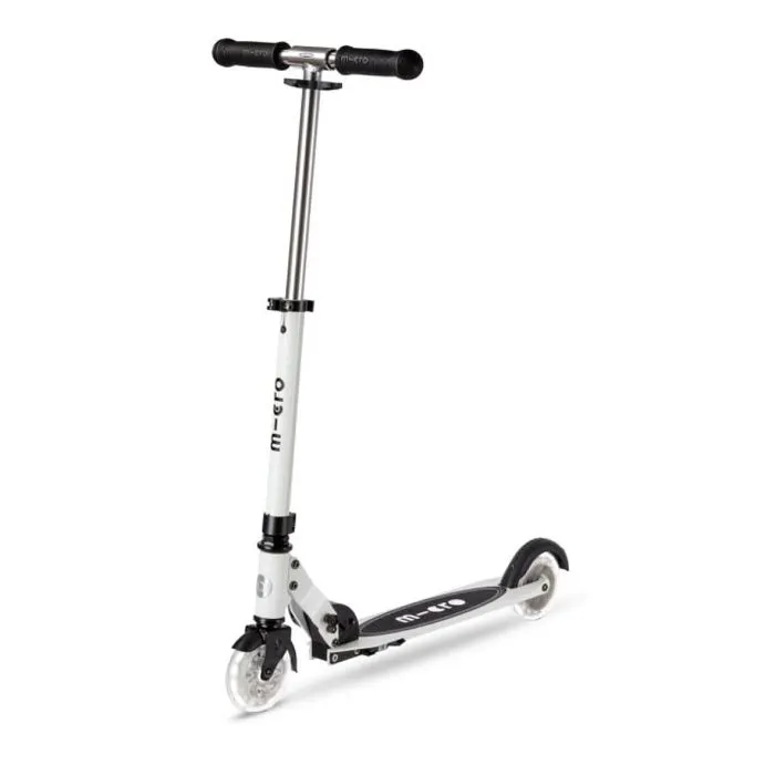 Trottinette enfant 2 roues - Micro - Sprite Glow LED - Blanc - 2,7 kg - Pliable-0