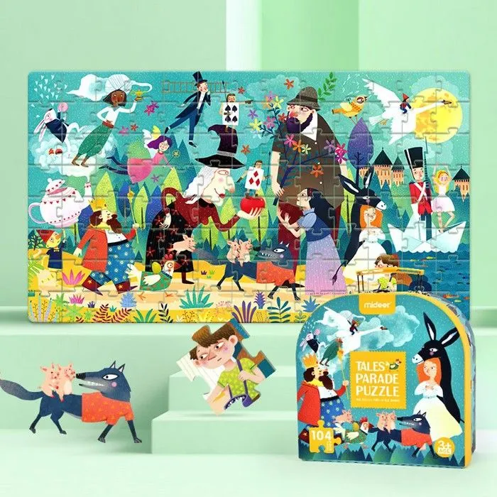 Mideer - Ma Valise Puzzle Contes 104 pcs - TROUSSELIER-3