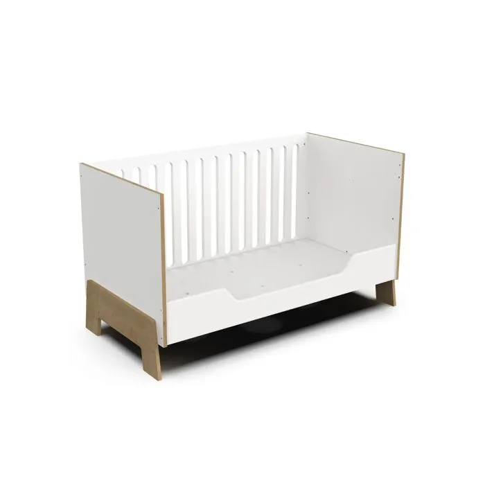 Lit Bebe 70x140 Evolutif Blanc-1