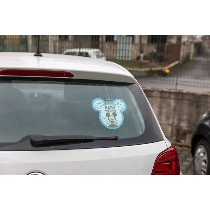 Tataway Panneau de sécurité voiture "bébé à bord" Disney Mickey Mouse avec fixation ventouse-2