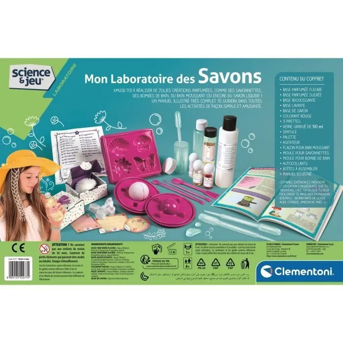 Jeu de création de savons - CLEMENTONI - Mon laboratoire des savons - Pour enfants à partir de 8 ans-3