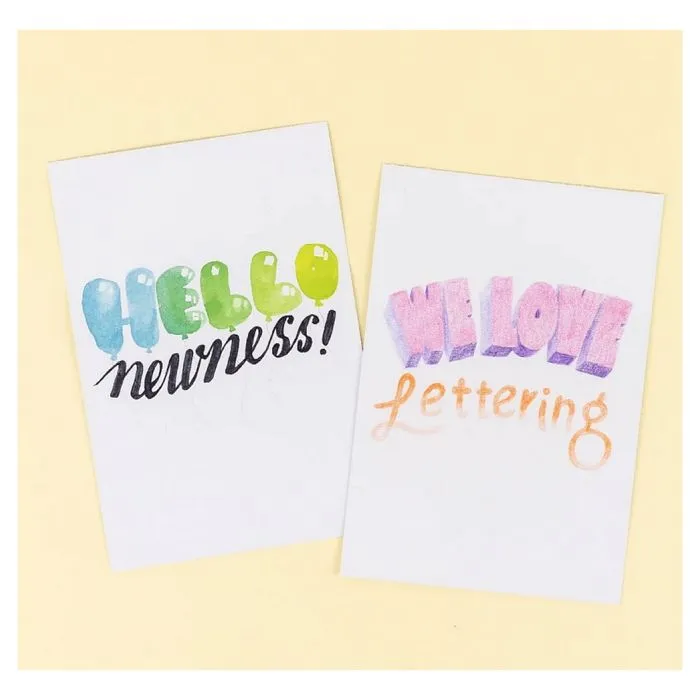 Coffret Hand lettering - Tiger Tribe - TT6-0291 - Noir - Livret d'apprentissage - Stylos inclus-2