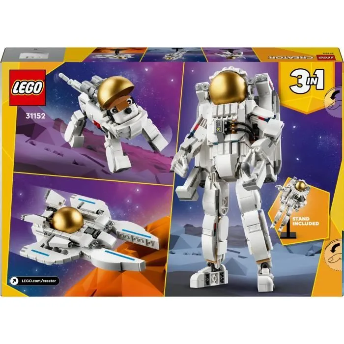 LEGO® 31152 Creator 3en1 L’Astronaute dans l’Espace, Jouet de Construction avec Chien et Navette Spatiale, Décoration-5