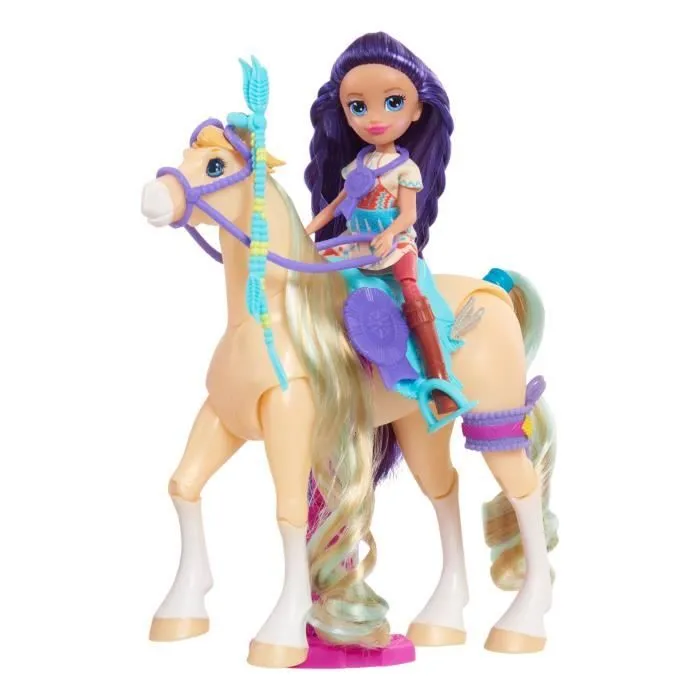Winners Stable, Coffret Cheval articulé et Poupée avec accessoires, 11 pièces, Modèle Kimi & Kola-2