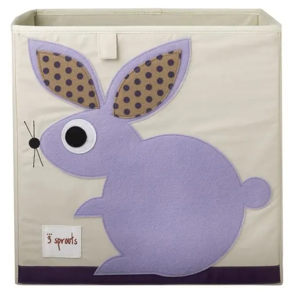 3 Sprouts - Cube de rangement Lapin - ELEMENTS FOR KIDS-0