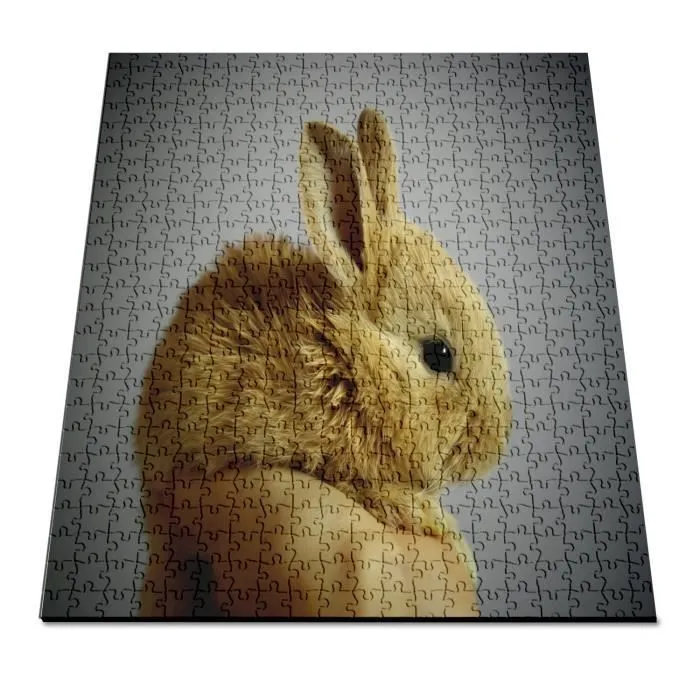 Puzzle Classique 500 pièces - FABULOUS - Lapin Nain Trop Mignon Poilu Beige - Adulte - Intérieur-2