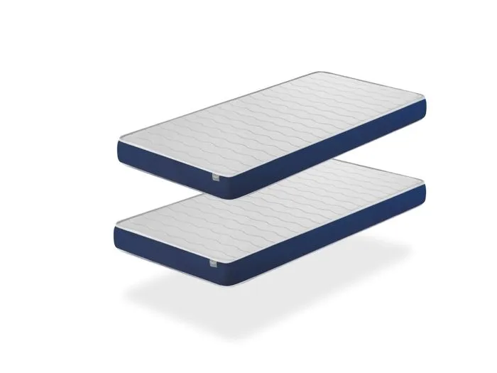 Matelas LOT 2 ERGO CONFORT 90x190 Épaisseur 14 CM – Rembourrage super soft - Juvénil - idéal pour les lits gigognes-0