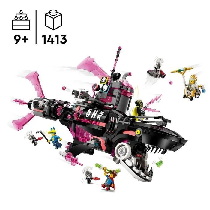 LEGO Dreamzzz 71500 Le Sous-Marin Requin Des Cauchemars - Jeu Créatif Pour Garçon 9 Ans-1