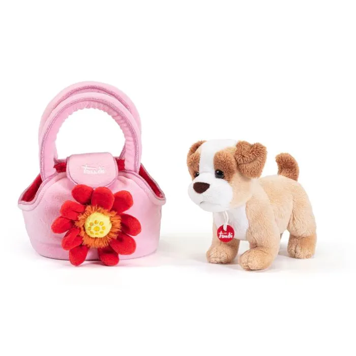 Peluche Chiot dans son Sac - TRUDI - 29728 - 15 cm - Pour Bébé-1