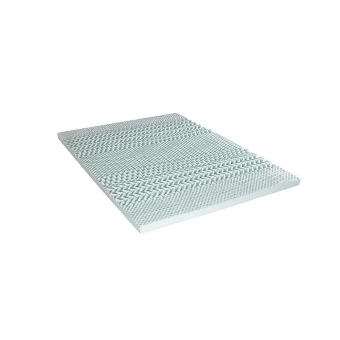 Surmatelas Mousse Gel Refresh 140x190 cm Mémoire de forme avec gel thermorégulateur 7 Zones de confort-0