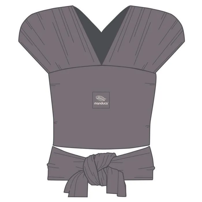 Echarpe de portage MANDUCA Sling Grise - Coton 100% bio - Contact direct avec bébé-2