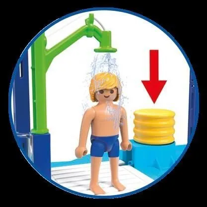 PLAYMOBIL - Aire de jeux aquatique - Summer Fun 6670 - 5 pièces - Bleu, Rouge-5