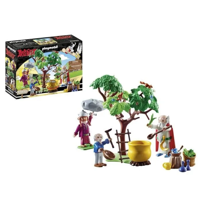 PLAYMOBIL 70933 Panoramix et chaudron de Potion Magique, Astérix, Adulte et enfant, Dès 5 ans-0