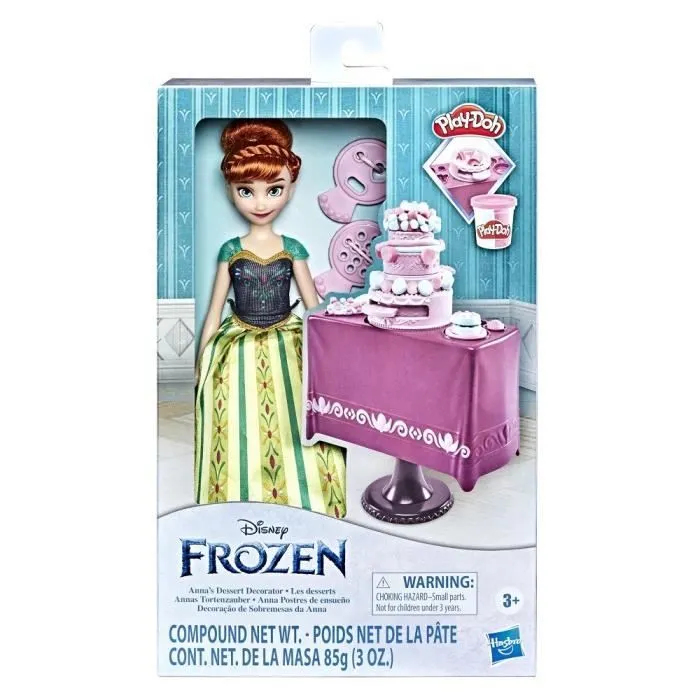 DISNEY LA REINE DES NEIGES - Les desserts - poupée mannequin et créateur de gâteaux avec pâte Play-Doh atoxique-4