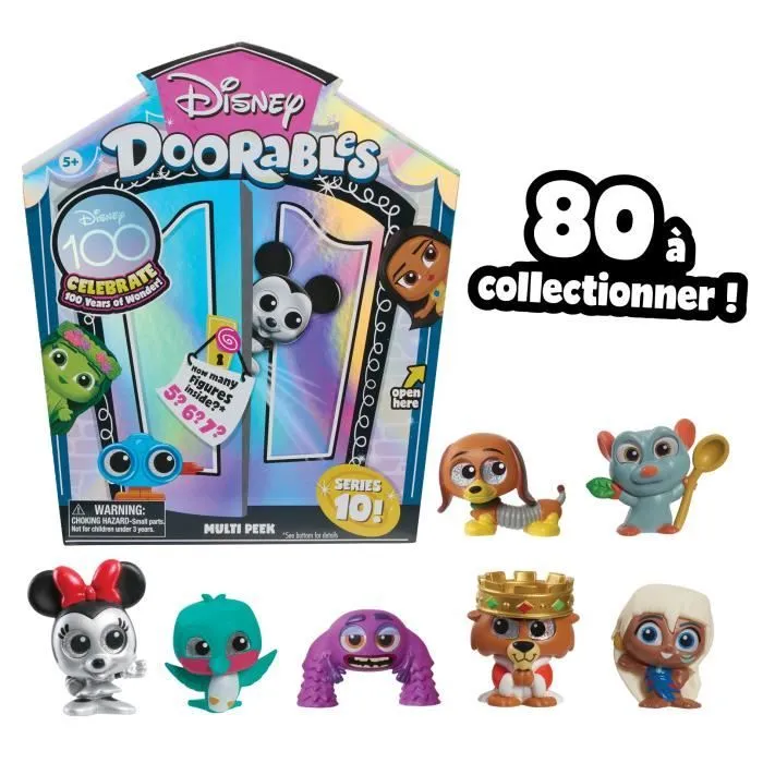 Disney Doorables, Coffret Multi Peek avec 5, 6 ou 7 figurines miniatures surprises, Nouvelle série Disney, à partir de 5 ans-1