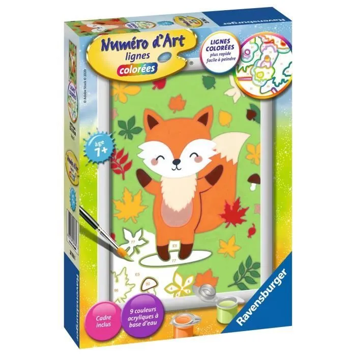 Kit complet de Peinture au numéro - Petit format - Renard - Ravensburger - Pour enfants dès 7 ans-3