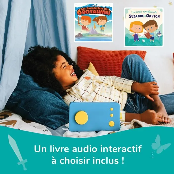 Console Educative - Ma Fabrique à Histoires Bleue - Lunii - Conteuse Interactive - inlcus Livre audio de 24 histoires interactives-3