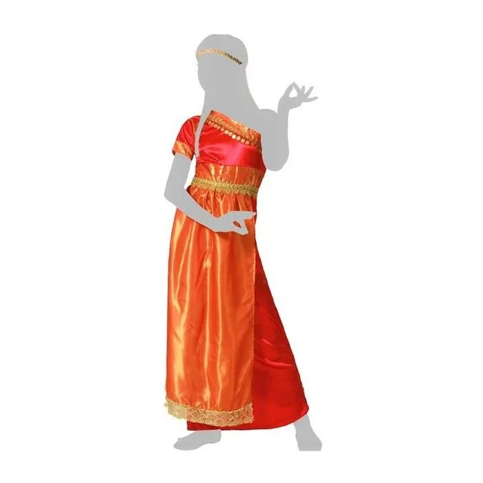 Déguisement indienne fille - Marque - Modèle - Fille - Orange - Robe - Bandeau-3