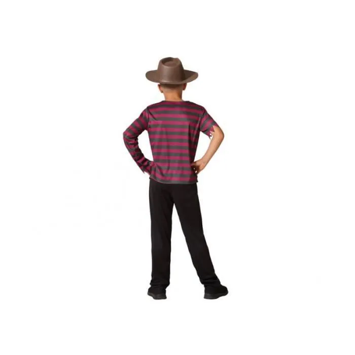 Déguisement Freddy Krueger pour enfant de 3 à 4 ans - T-shirt à rayures et pantalon noir en polyester-2