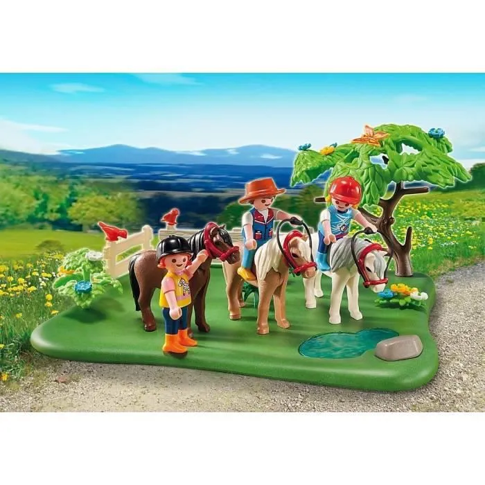 PLAYMOBIL - CompactSet Anniversaire - Cavaliers avec Poneys et Carriole - 93 pièces - Mixte - A partir de 4 ans-2
