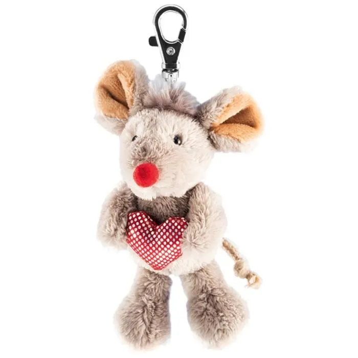 Schaffer 234 Porte-clés Souris en Peluche avec cur - 0234-0