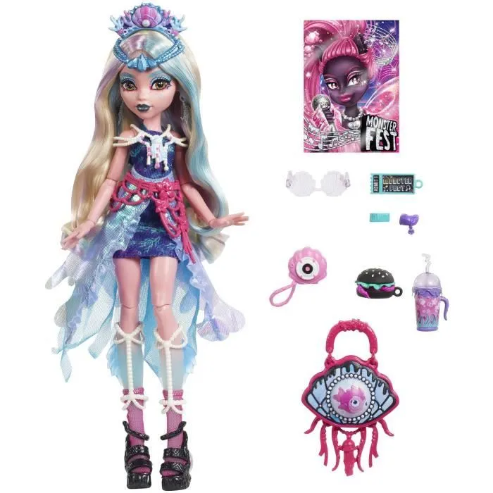 Monster High-Poupée Lagoona Blue avec tenue pour le Monster Fest HXH82-5