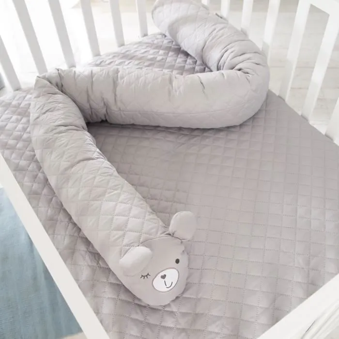 ROBA Parc Bébé Carré "roba Style" + Tapis de Parc + Tour de Lit - Gris-2
