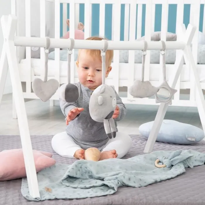 Portique d'Éveil en Bois pour Bébé Montesori Babygym - Blanc - ROBA - Universel - Mixte-3