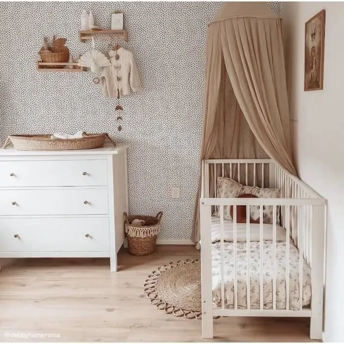 Ciel de lit bébé Deryan - Moustiquaire tente Enfant Vintage Nougat - Convient aux enfants à partir de 0 ans-2