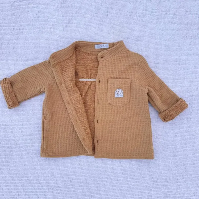 Manteau gaufré doux et chaud-4