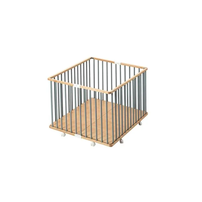 Combelle - 163016 - Parc pliant carré Gaby Hybride Bleu Gris-2