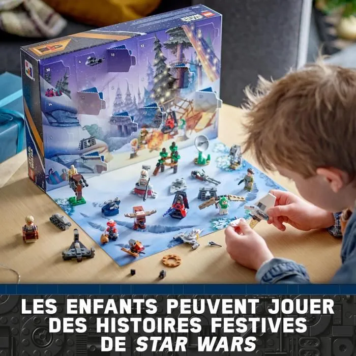 Calendrier de l'Avent LEGO® Star Wars 75366 - 24 Cadeaux de Noël dont 9 Personnages et 10 Jouets de Véhicules-4