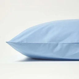 Taie d'oreiller Bleu 100% coton Egyptien 200 fils 80 x 80 cm-1