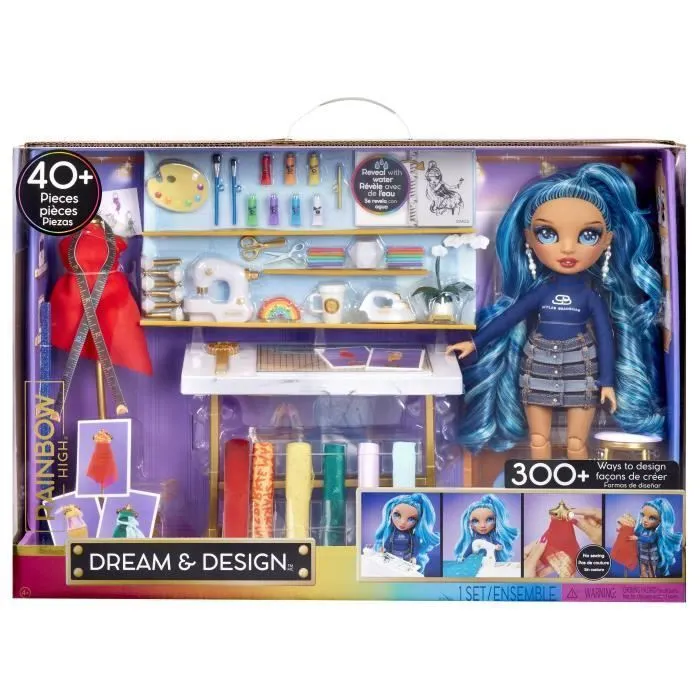 Rainbow High - Fashion Studio Couture Playset - Poupée Skyler Bradshaw articulée + tissus et accessoires de couture-4