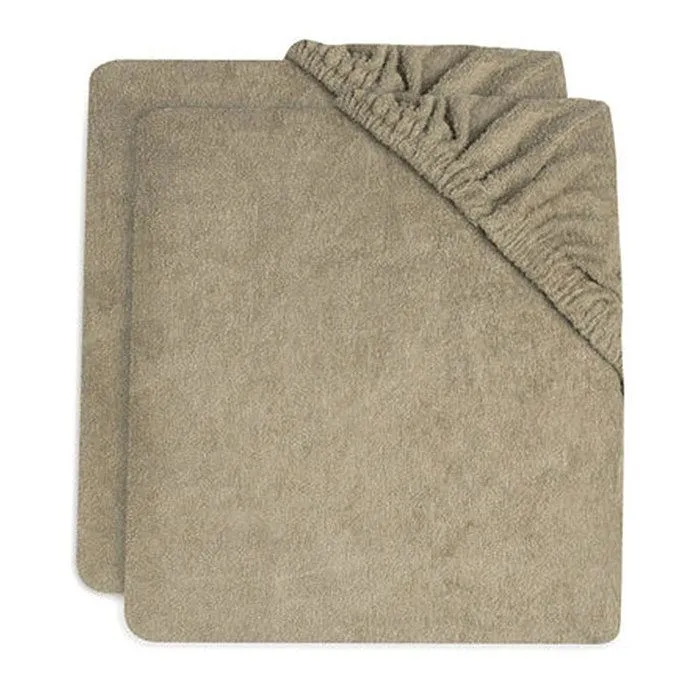 Housse de matelas à langer en éponge JOLLEIN - Vert Olive - 50x70cm - Lot de 2-0