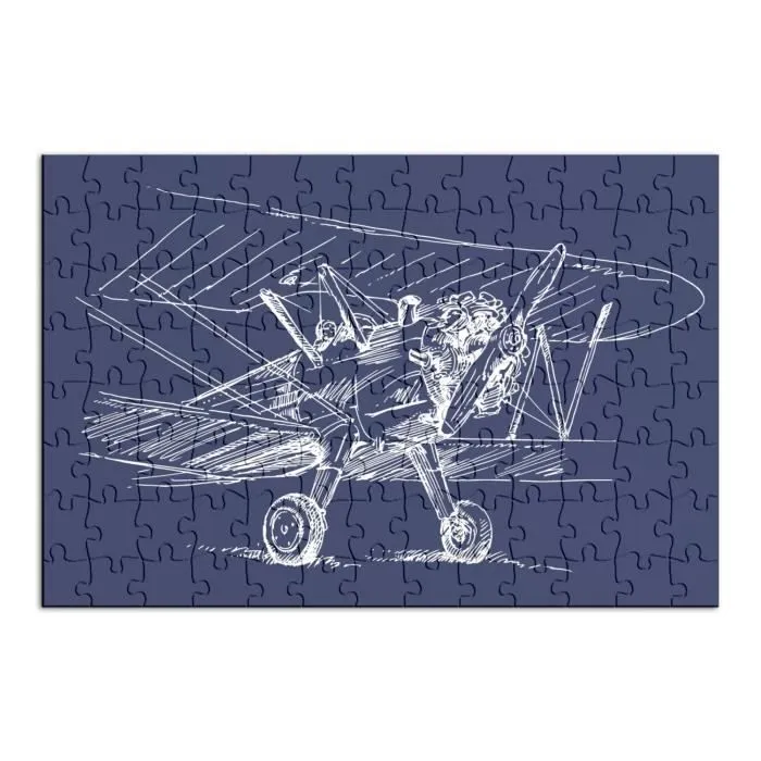 Puzzle Classique - FABULOUS - Avion Ancien Pionnier Aeronautique Dessin - 100 Pièces - Adulte - Mixte-1