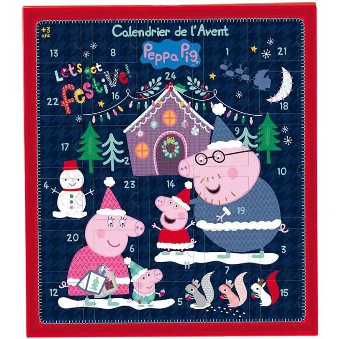 Calendrier de l'avant 36 pièces - Peppa Pig - JEMINI - 36 x 39,5 cm-1