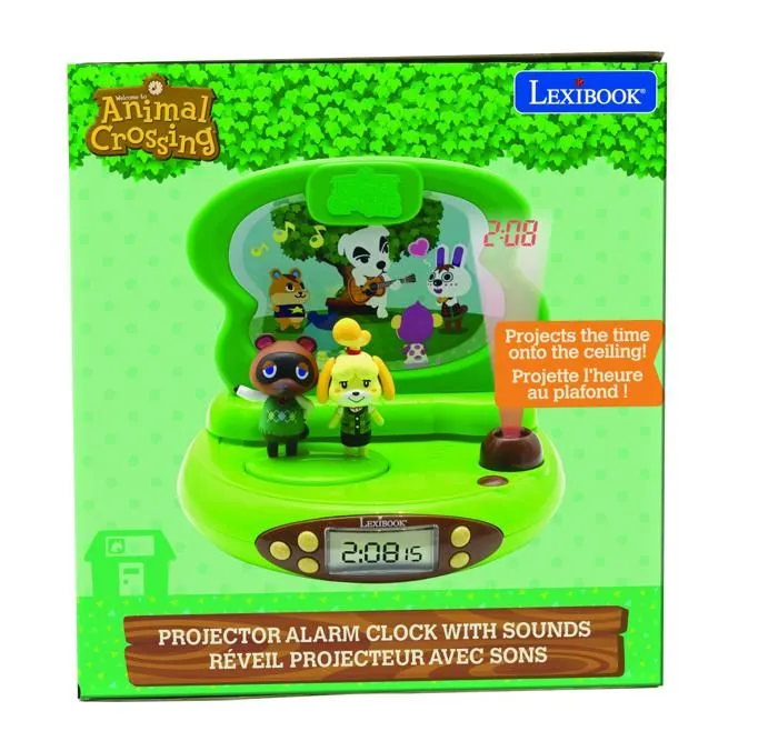 Réveil Projecteur Animal Crossing en 3D avec Sons-3