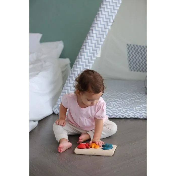 Puzzle Dino - Plan Toys - A partir de 12 mois - Multicolore - Blanc - Enfant - Mixte-3