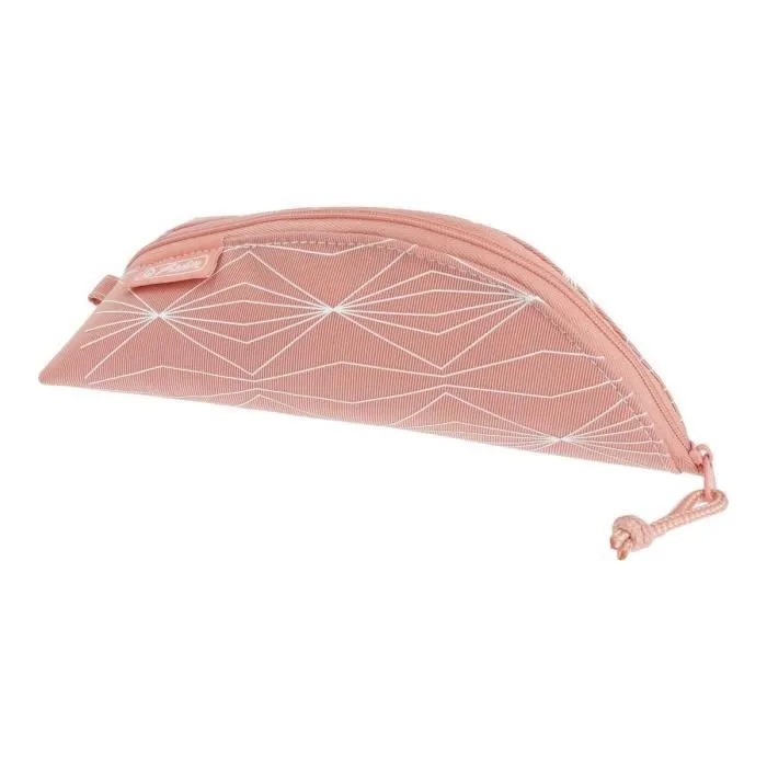 Trousse à crayons - HERLITZ - 50038602 - Coton, Cuir bycast - Rose, Blanc - Zippée-2